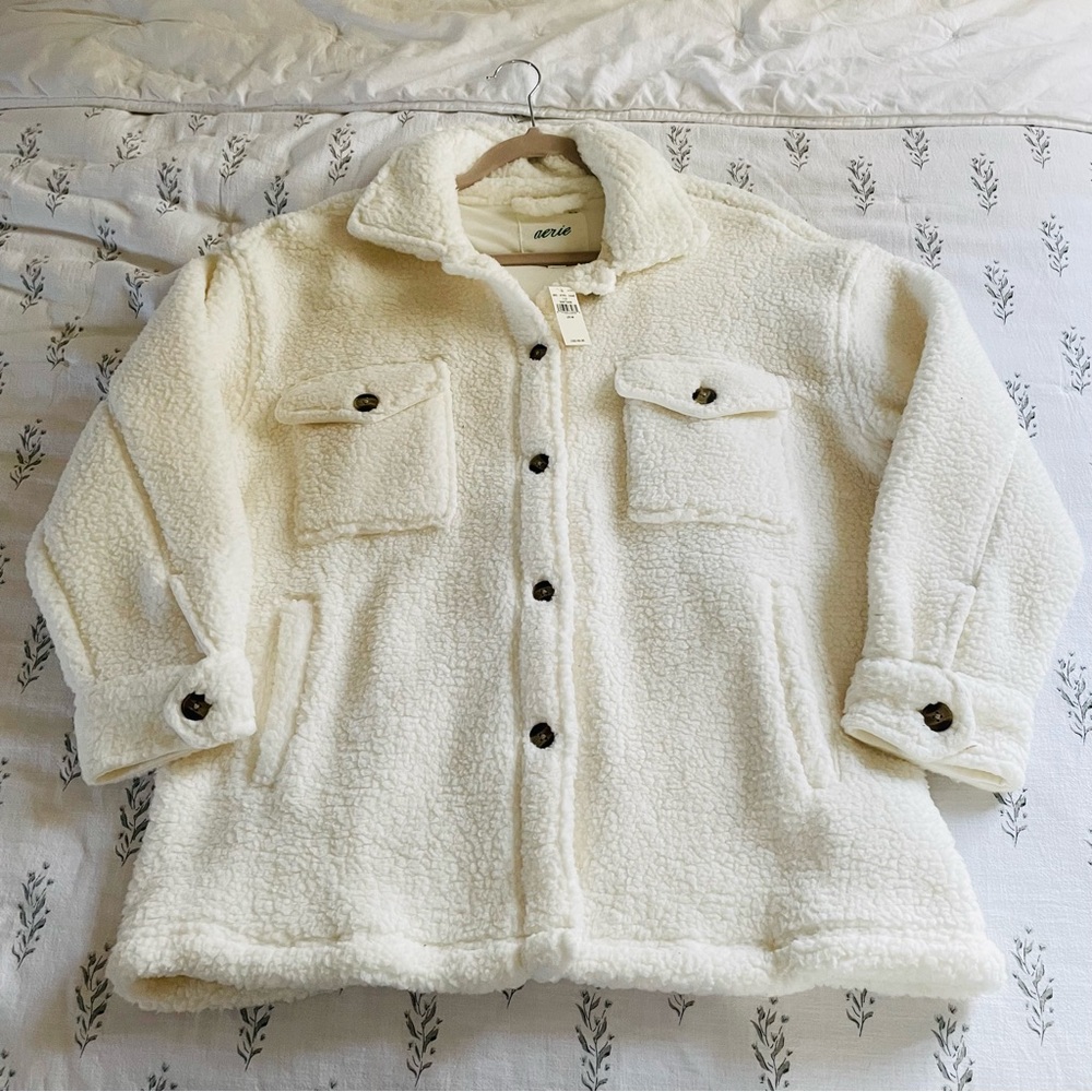 Aerie Sherpa Shacket Jacket